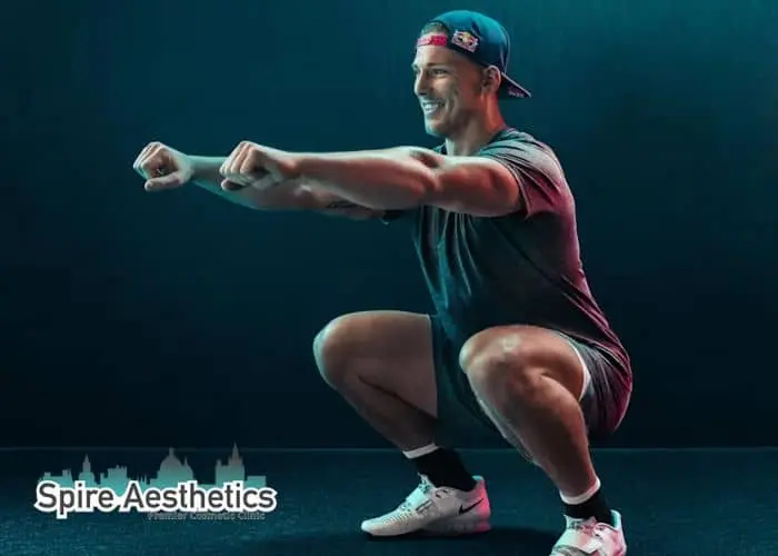 Image of man build leg muscle Dunchurch through exercise