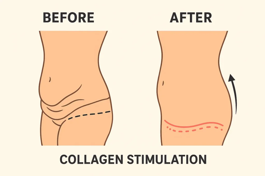 Before and after results for sagging skin after weight loss injections Dunchurch