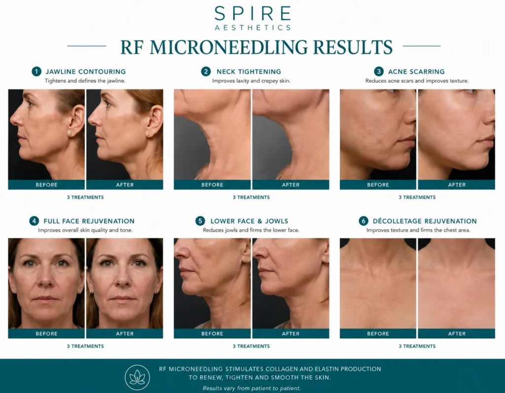 RF Microneedling Skin tightening Dunchurch results