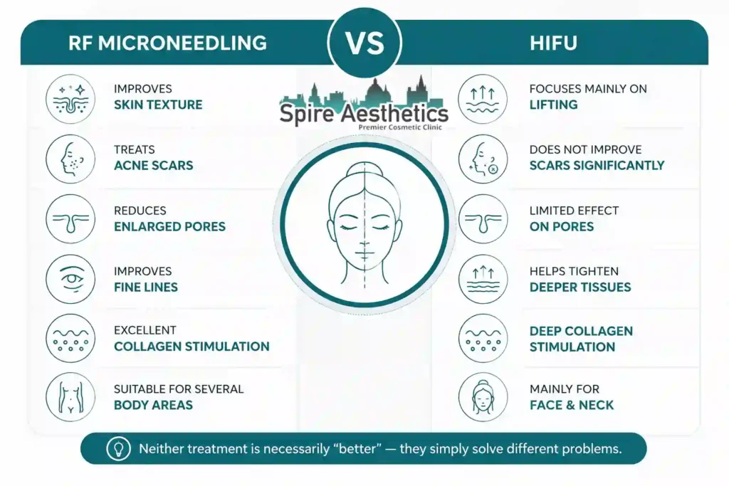 RF Microneedling vs HIFU: Which Treatment Gives Better Results Dunchurch?